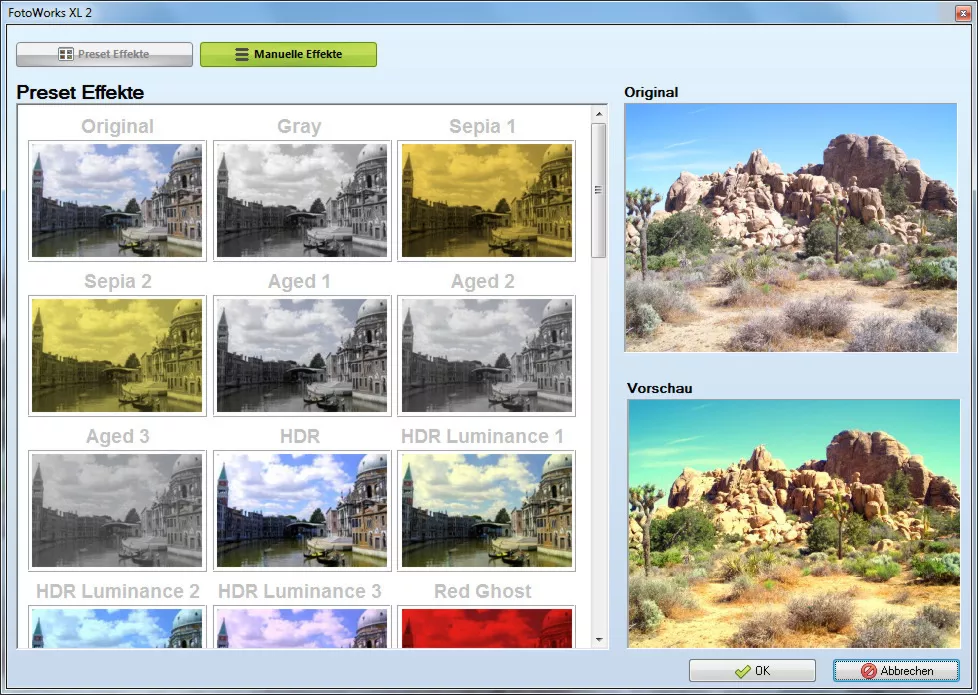 Großes Bild zeigt das Fotoprogramm mit geöffneten Bildbearbeitungsfunktionen Großes Bild zeigt das Fotoprogramm mit geöffneten Bildbearbeitungsfunktionen